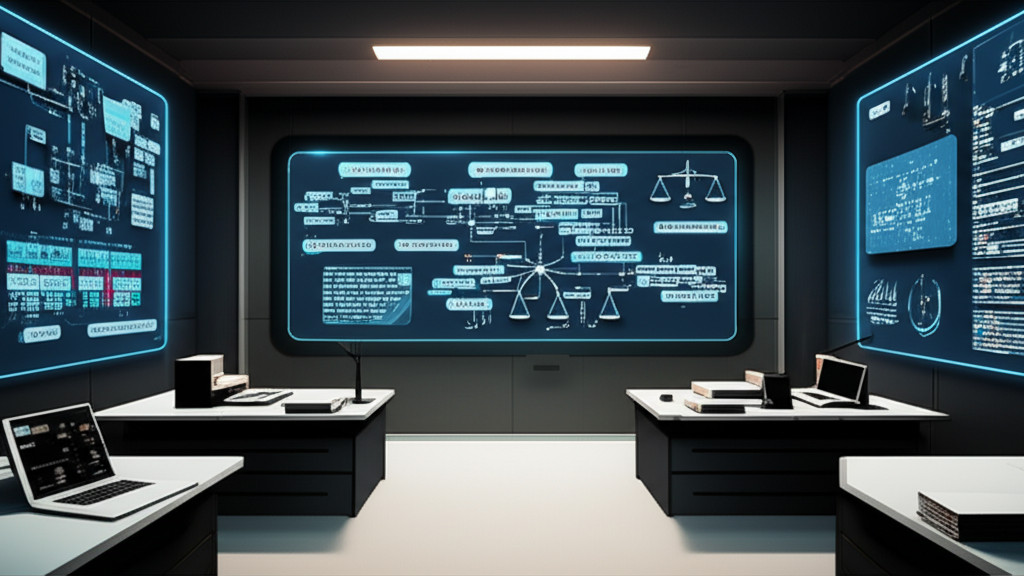 Modern patent law office with digital technology